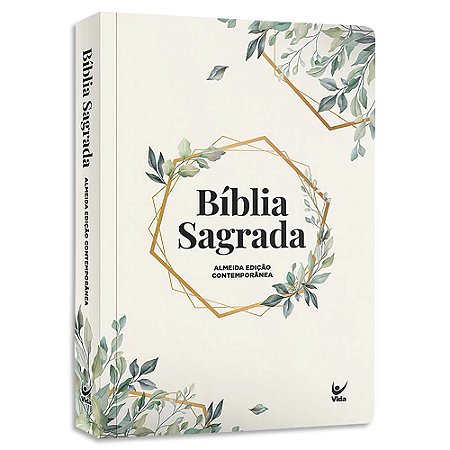 Bíblia Almeida Edição Contemporânea capa folhagem