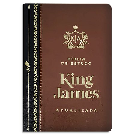 Bíblia de Estudo King James Atualizada Letra Grande capa Marrom