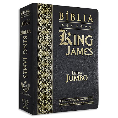 Bíblia King James Atualizada Letra Jumbo capa Preta