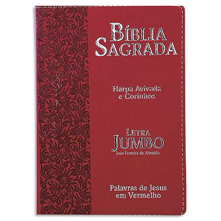 Bíblia Feminina com Harpa e Corinhos Letra Jumbo capa Vermelha