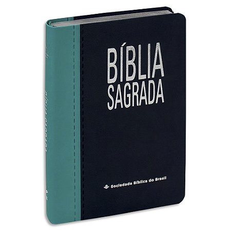 Biblia NAA Letra Grande capa Turquesa e Azul Escuro