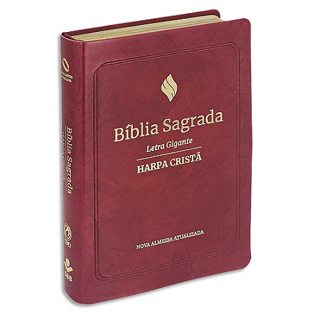 Bíblia Feminina com Harpa Letra Gigante capa Vermelha