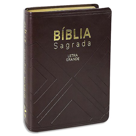 Bíblia NAA Letra Grande capa Marrom Nobre