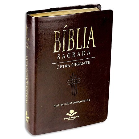 Bíblia NTLH Letra Gigante capa Marrom Luxo