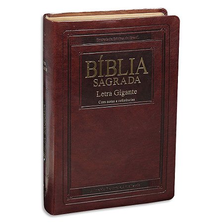 Bíblia Letra Gigante RA capa Marrom Nobre