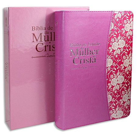 Bíblia de Estudo da Mulher Cristã capa Rosa