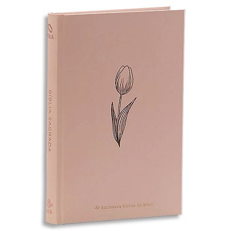 Bíblia NAA Capa Dura Rose Tan Palavras de Jesus em Vermelho