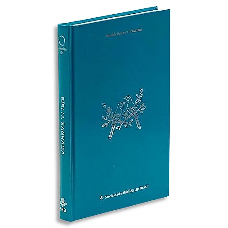 Bíblia versão Revista e Atualizada Capa Dura Azul Claro