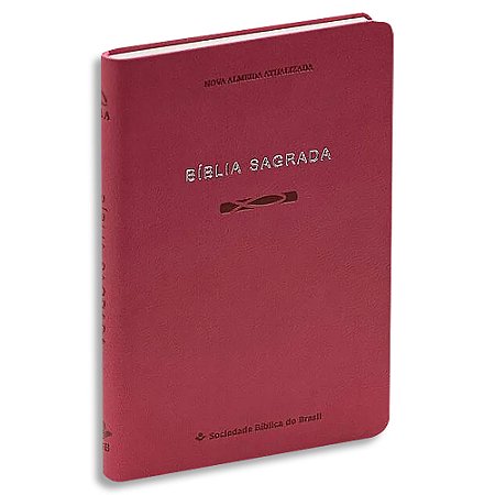 Bíblia NAA Slim Pink com Palavras de Jesus em Vermelho