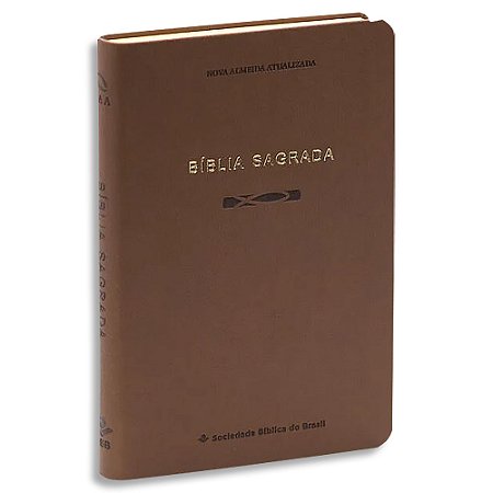 Bíblia NAA Slim Letra Normal capa Marrom
