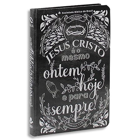 Bíblia Sagrada NAA Capa Dura Lettering Preta