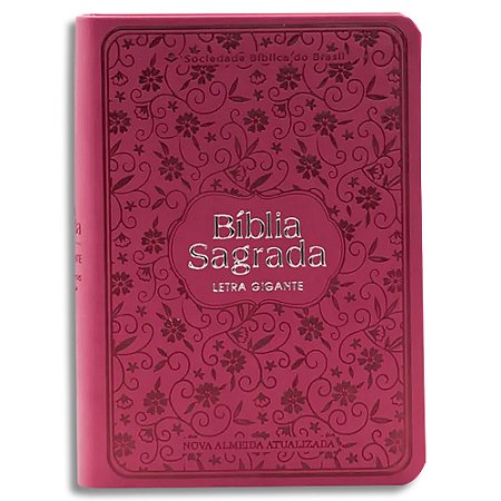 Bíblia Feminina NAA Letra Gigante Capa Rosa Palavras de Jesus Destaque
