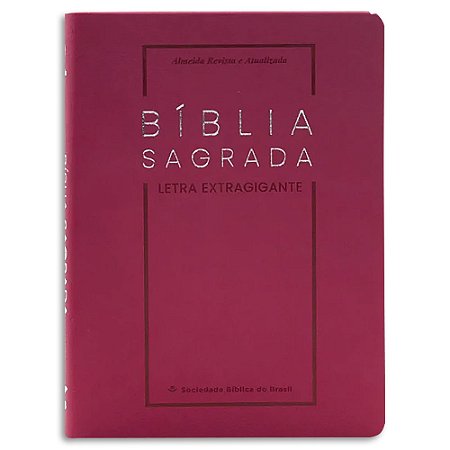 Bíblia ARA Letra ExtraGigante Pink Palavras de Jesus em Destaque