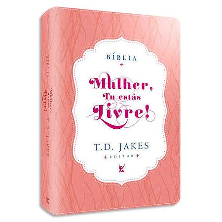 Bíblia Mulher, Tu Estás Livre! capa Rosa Luxo