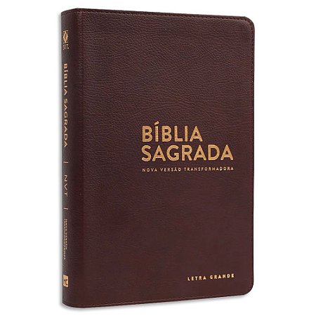 Bíblia NVT Letra Grande capa Marrom Luxo