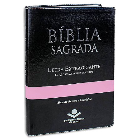 Bíblia Sagrada Letra ExtraGigante Preta e Lilás