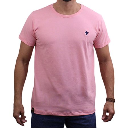 Camiseta Sacudido's - Básica - Rosa -Marinho