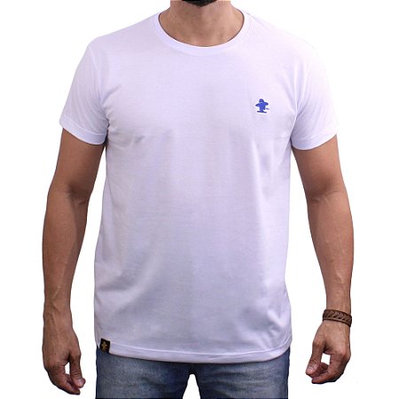 Camiseta Sacudido's - Básica - Branco -Royal