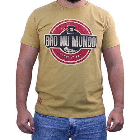 Camiseta Bão Nu Mundo - Country Boy - Trigo