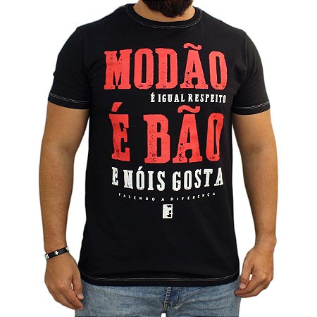Camiseta Sacudido's Estonada - MODÃO É BÃO - Preta