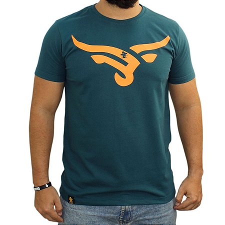 Camiseta Sacudido's - Boi Estilizado - Verde Musgo