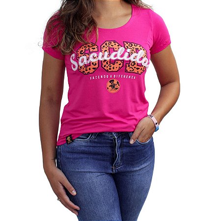 Camiseta SCD's Viscolycra Fem.- SCD Onça - Pink