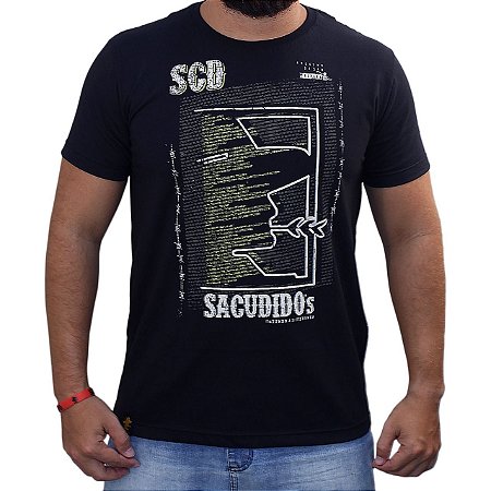 Camiseta Sacudido's - Logo SCD - Preto