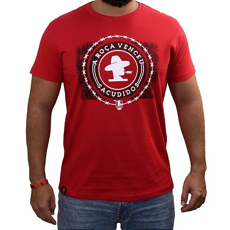 Camiseta Sacudido's - A Roça Venceu - Vermelho