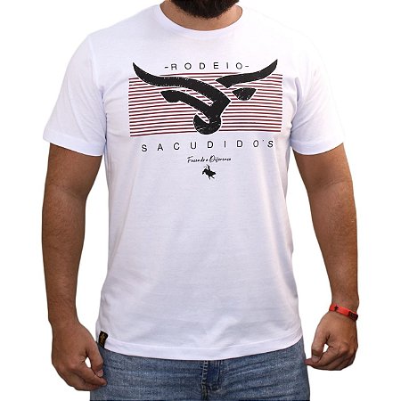 Camiseta Sacudido's - Rodeio - Branco