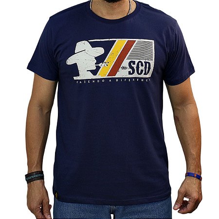 Camiseta Sacudido's - Bandeira SCD - Marinho