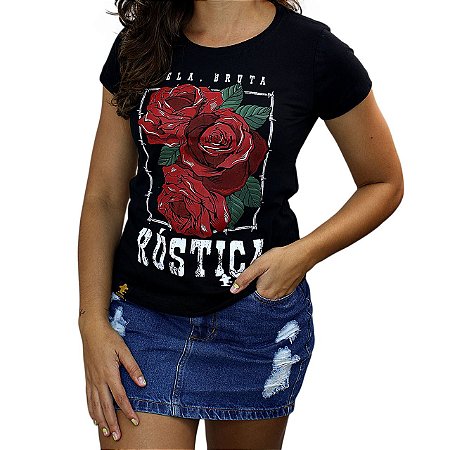 Camiseta Sacudido's Feminina - Rústica - Preto
