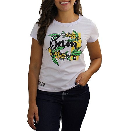 Camiseta BÃO NU MUNDO Feminina - BNM - Branca