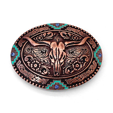 Fivela Cinto Sacudido´s - Cabeça de Boi - Bronze
