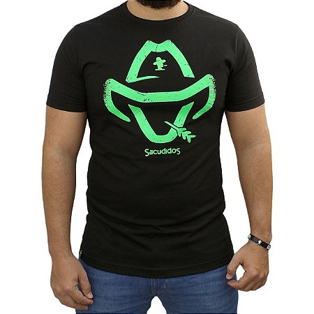 Camiseta SCD Plastisol - Logo Estilizado - Preto e Verde