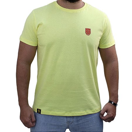 Camiseta Sacudido's - Logo Especial - Amarelo e Vermelho