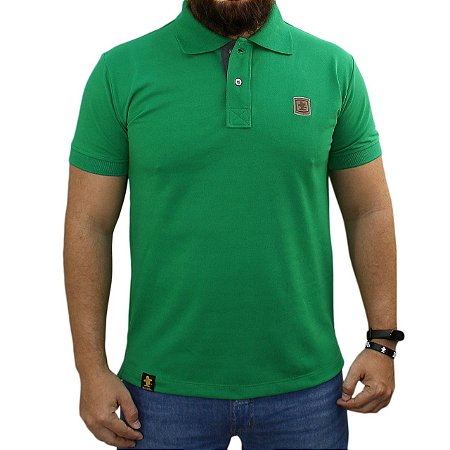 Camiseta Polo Sacudido's - Verde Bandeira - Chumbo