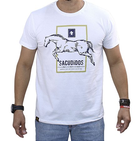 Camiseta Sacudido's - Cavalo - Marfim
