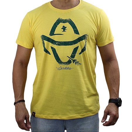 Camiseta Sacudido's - Logo Estilizado - Amarelo