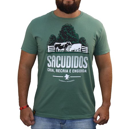Camiseta Sacudido's - Cria, Recria - Militar