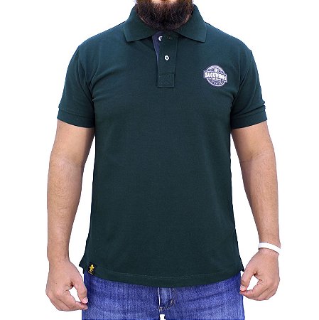 Camiseta Polo Sacudido's - Cultura Caipira - Verde Musgo