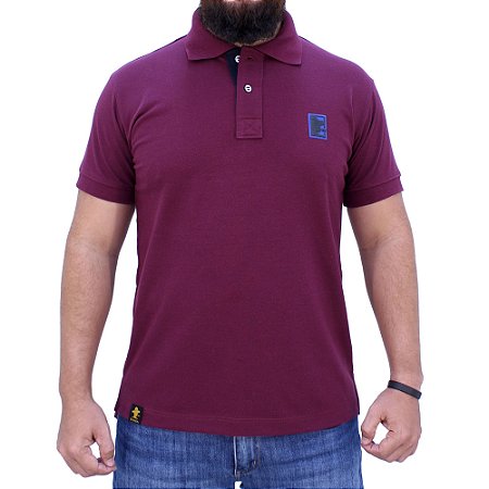 Camiseta Polo Sacudido's - Logo - Vinho