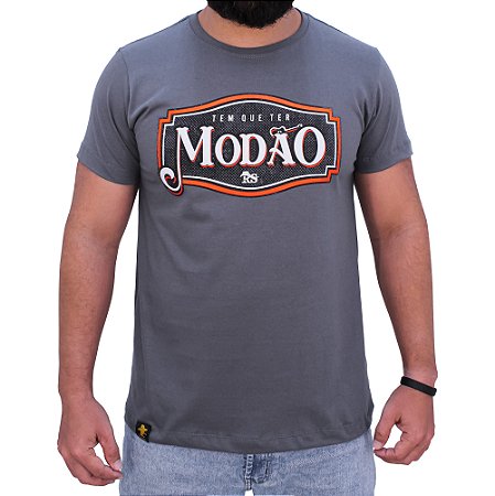 Camiseta Sacudido's - MODÃO - Rionegro e Solimões - Cinza