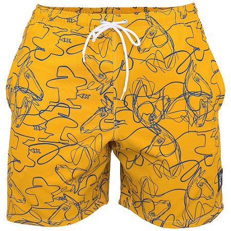 Short Sacudido's - Logo - Amarelo