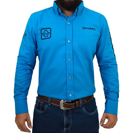 Camisão Sacudido's - Azul Claro e Preto