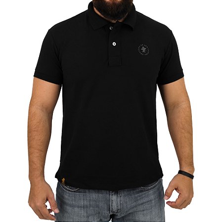 Camiseta Polo Sacudido's - Logo - Preto