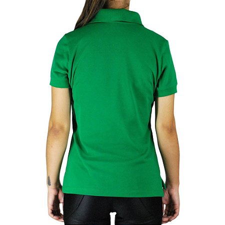 Camiseta Polo Feminina Sacudido's - Verde e Vinho