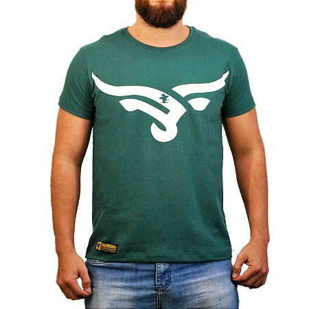 Camiseta Sacudido's - Boi Estilizado - Verde Musgo