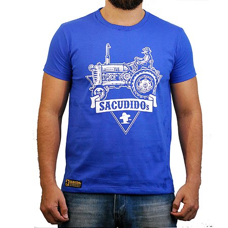 Camiseta Sacudido's - Trator - Azul