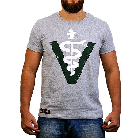 Camiseta Sacudido's - Veterinário - Cinza Mescla