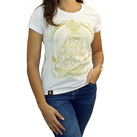 Camiseta Sacudido's Feminina - Aparecida - Branco